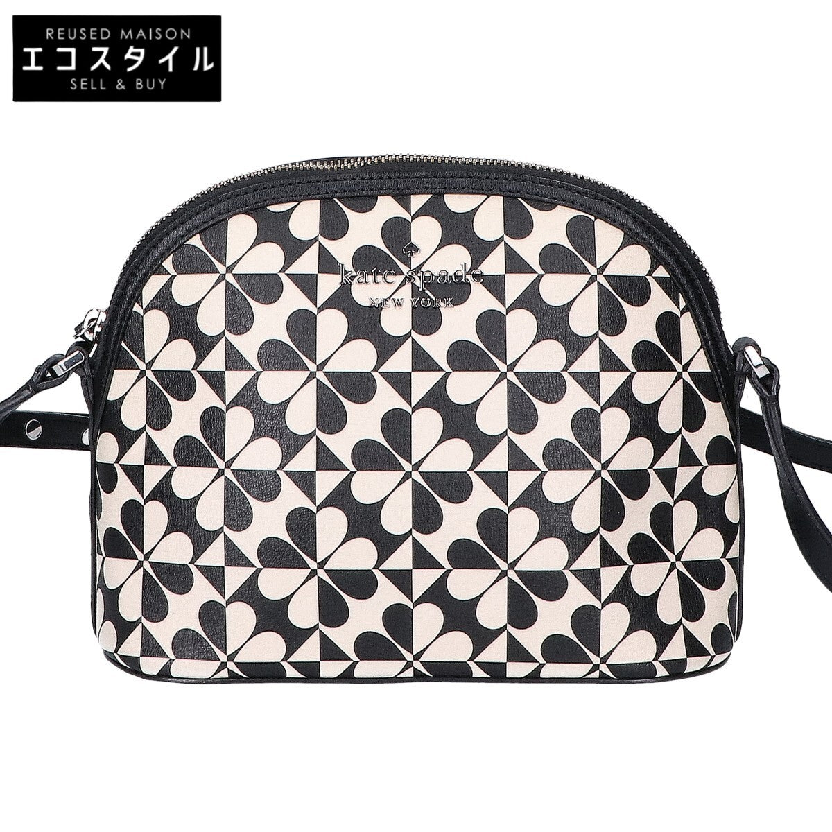 Kate spade ケイトスペード 【美品】レザー ホリー スペード クローバー ジオ ドーム ショルダーバッグ