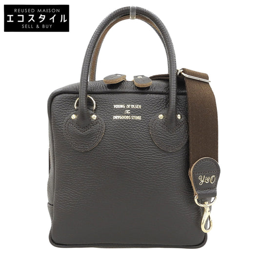 YOUNG & OLSEN ヤングアンドオルセン 美品 2WAY バッグ レザー ショルダーバッグ レディース ブラウン ハンドバッグ