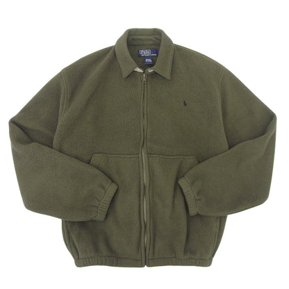 POLO RALPH LAUREN ポロ ラルフローレン 90s　スウィングトップ　フルジップ ボア フリース ジャケット メンズ カーキグリーン S ジャケット