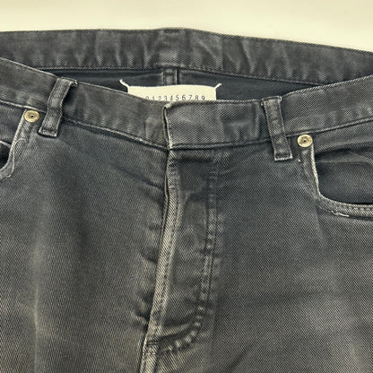 Maison Margiela メゾンマルジェラ 17年製 ブラック ボタンフライ スリムデニムパンツ ボトムス