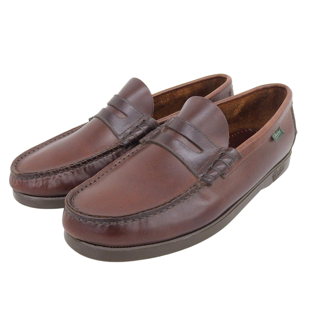 Paraboot パラブーツ コロー レザー モカシン コインローファー シューズ メンズ ブラウン 6 1/2 シューズ