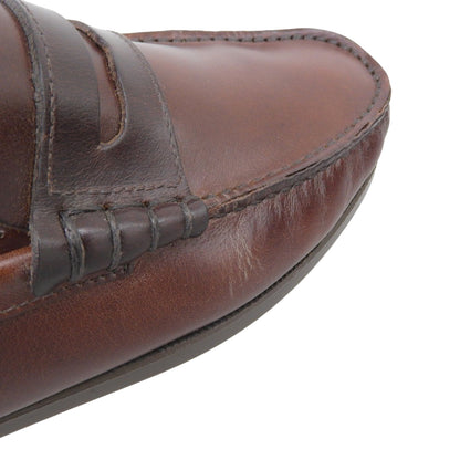 Paraboot パラブーツ コロー レザー モカシン コインローファー シューズ メンズ ブラウン 6 1/2 シューズ