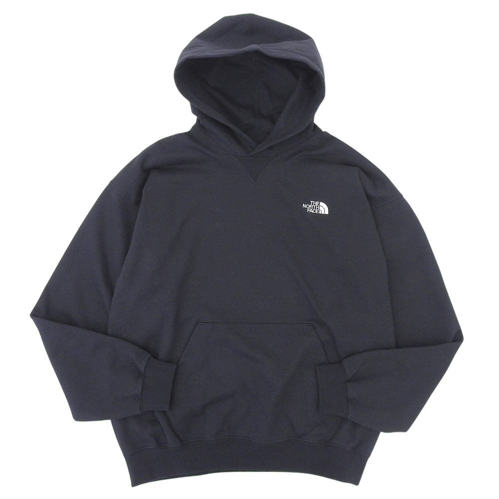 THE NORTH FACE ノースフェイス 新品同様 ジャカード バックスクエアロゴ フーディー トップス メンズ ブラック M NT62437 トップス