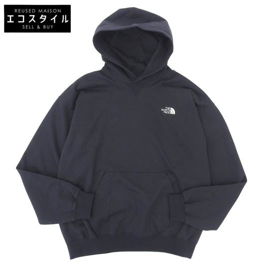 THE NORTH FACE ノースフェイス 新品同様 ジャカード バックスクエアロゴ フーディー トップス メンズ ブラック M NT62437 トップス