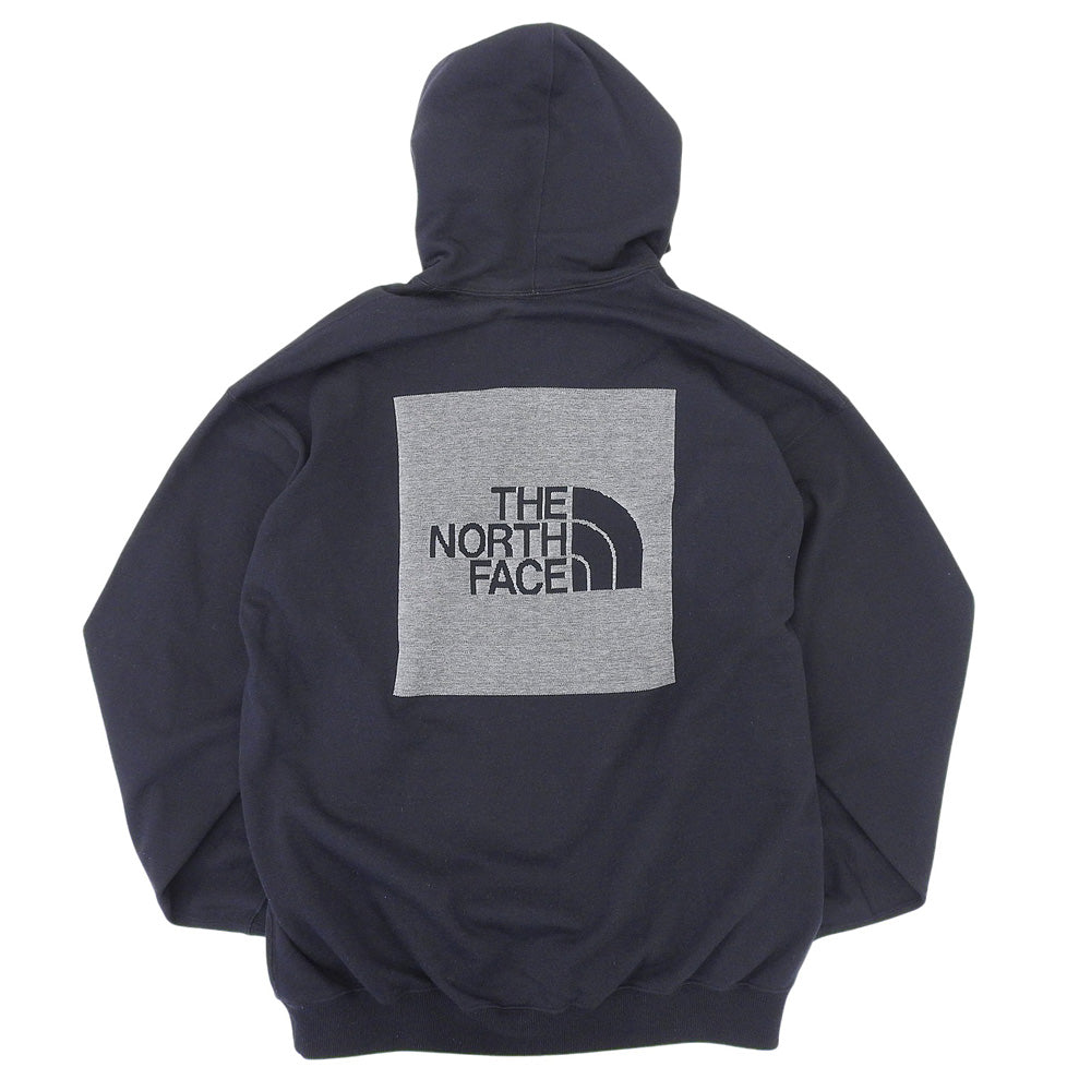 THE NORTH FACE ノースフェイス 新品同様 ジャカード バックスクエアロゴ フーディー トップス メンズ ブラック M NT62437 トップス