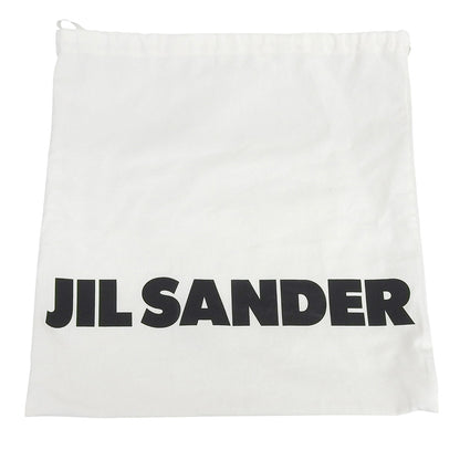 Jil Sander square all-leather shoulder bag, women's black