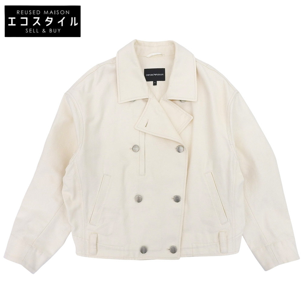 EMPORIOARMANI エンポリオアルマーニ キャンバス ジャケット レディース オフホワイト 44 3L２B８５ ジャケット