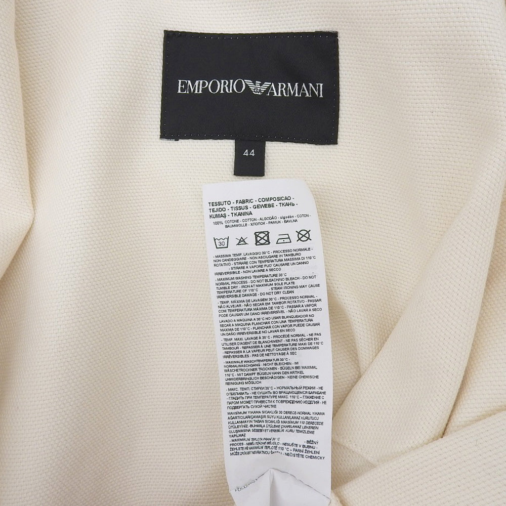 EMPORIOARMANI エンポリオアルマーニ キャンバス ジャケット レディース オフホワイト 44 3L２B８５ ジャケット
