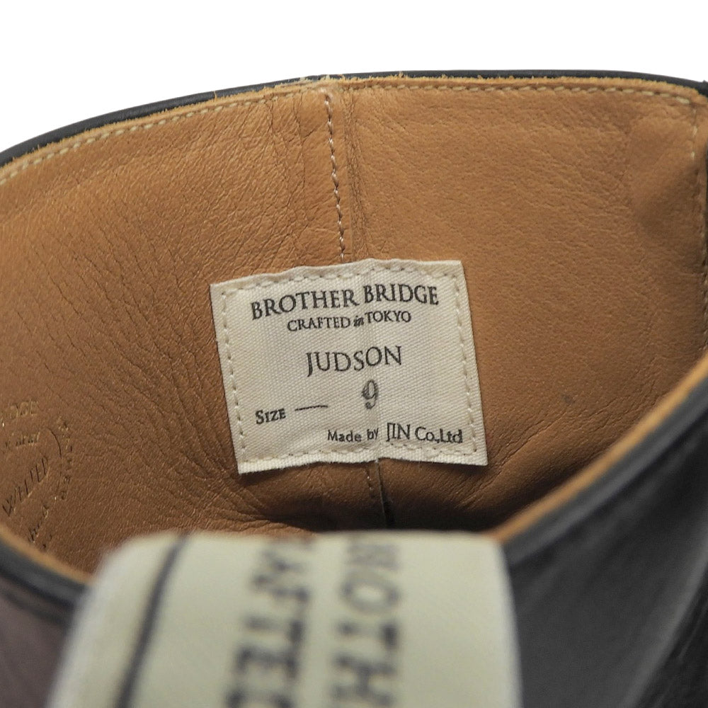 BROTHER BRIDGE ブラザーブリッジ 美品 JUDSON サイドジップ ブーツ シューズ メンズ ブラック 9 シューズ