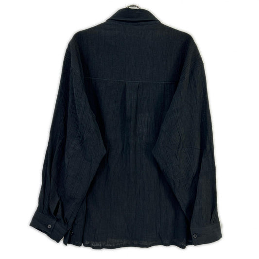 ANCELLM アンセルム ANC-SH92 ブラック CREPE SHIRT JACKET トップス