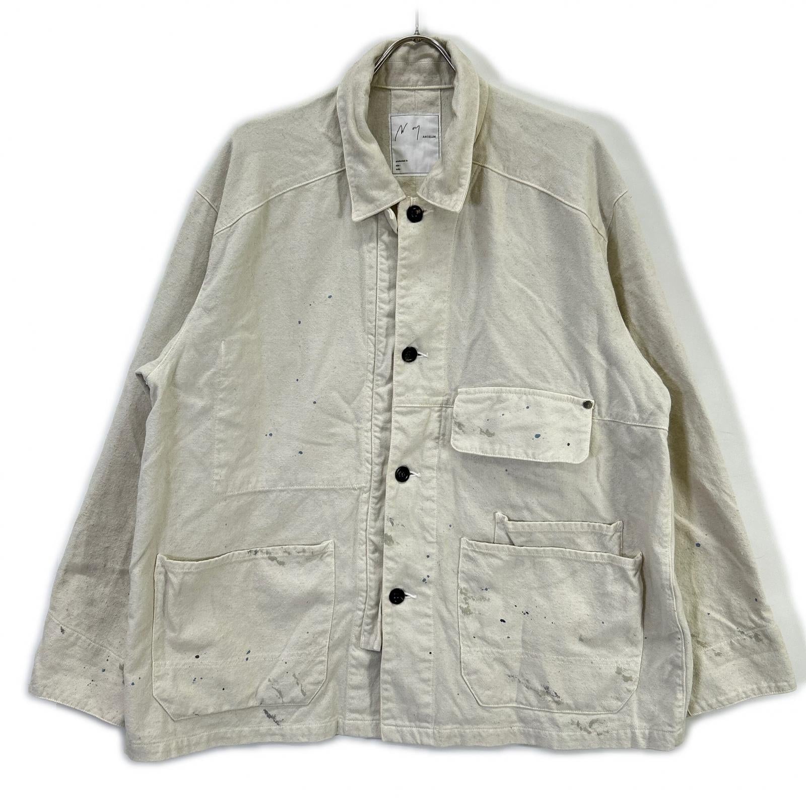 ANCELLM アンセルム ANC-JK77 ホワイト DUCK COVERALL JACKET