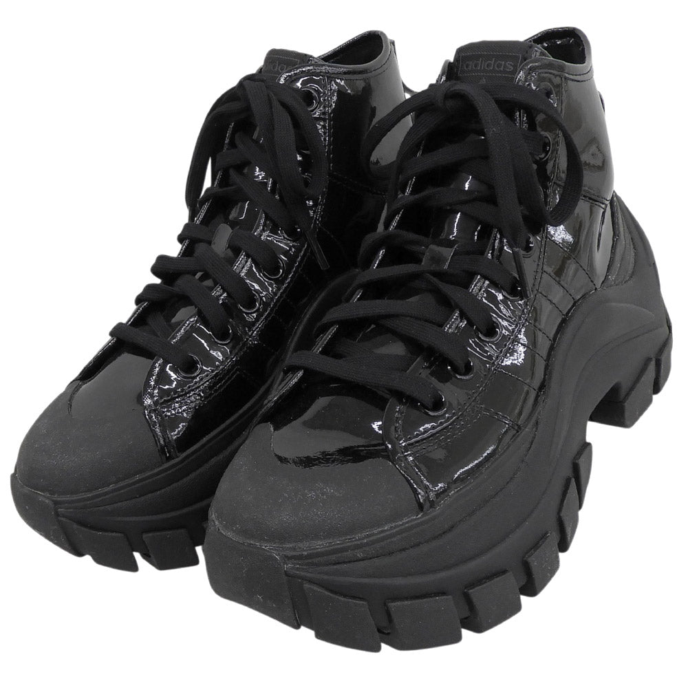 adidas アディダス 美品 Nizza High XY22 ハイカット スニーカー シューズ レディース ブラック 25cm GX7187 シューズ