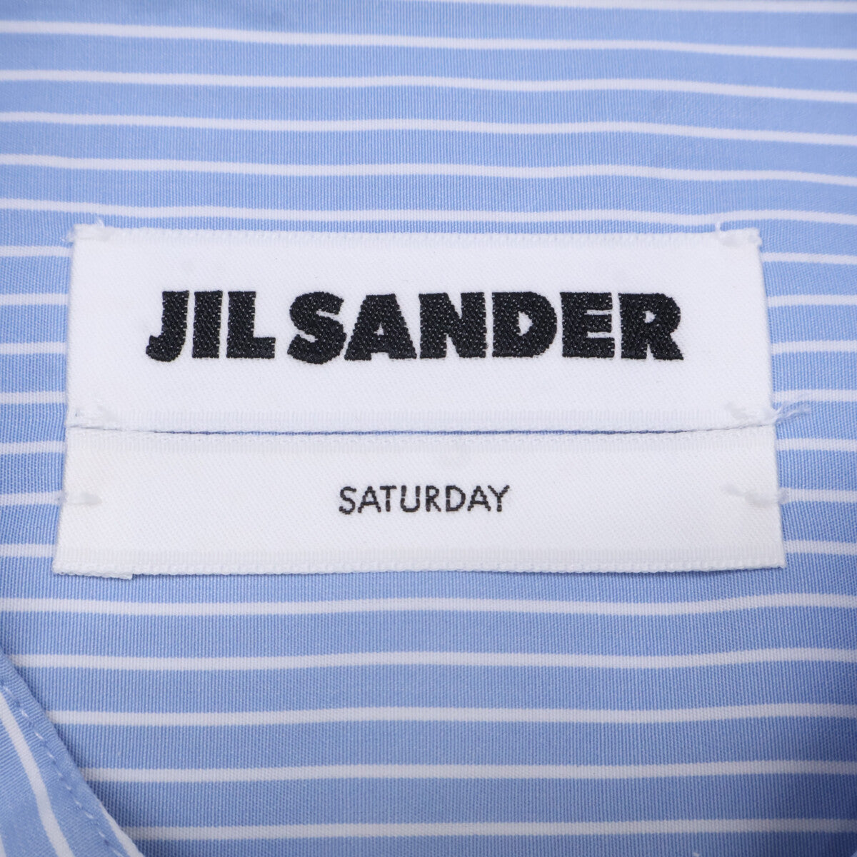 JIL SANDER 吉尔·桑德 【全新/国内专柜正品】J24DL0107 J45179 条纹纯棉立领长款衬衫 上衣