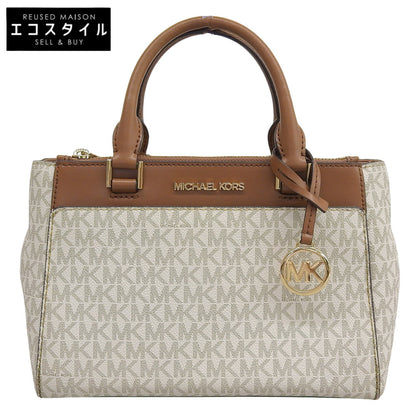 MICHAEL KORS マイケルコース 2WAY ハンドバッグ ショルダーバッグ レディース ホワイト×ブラウン ハンドバッグ