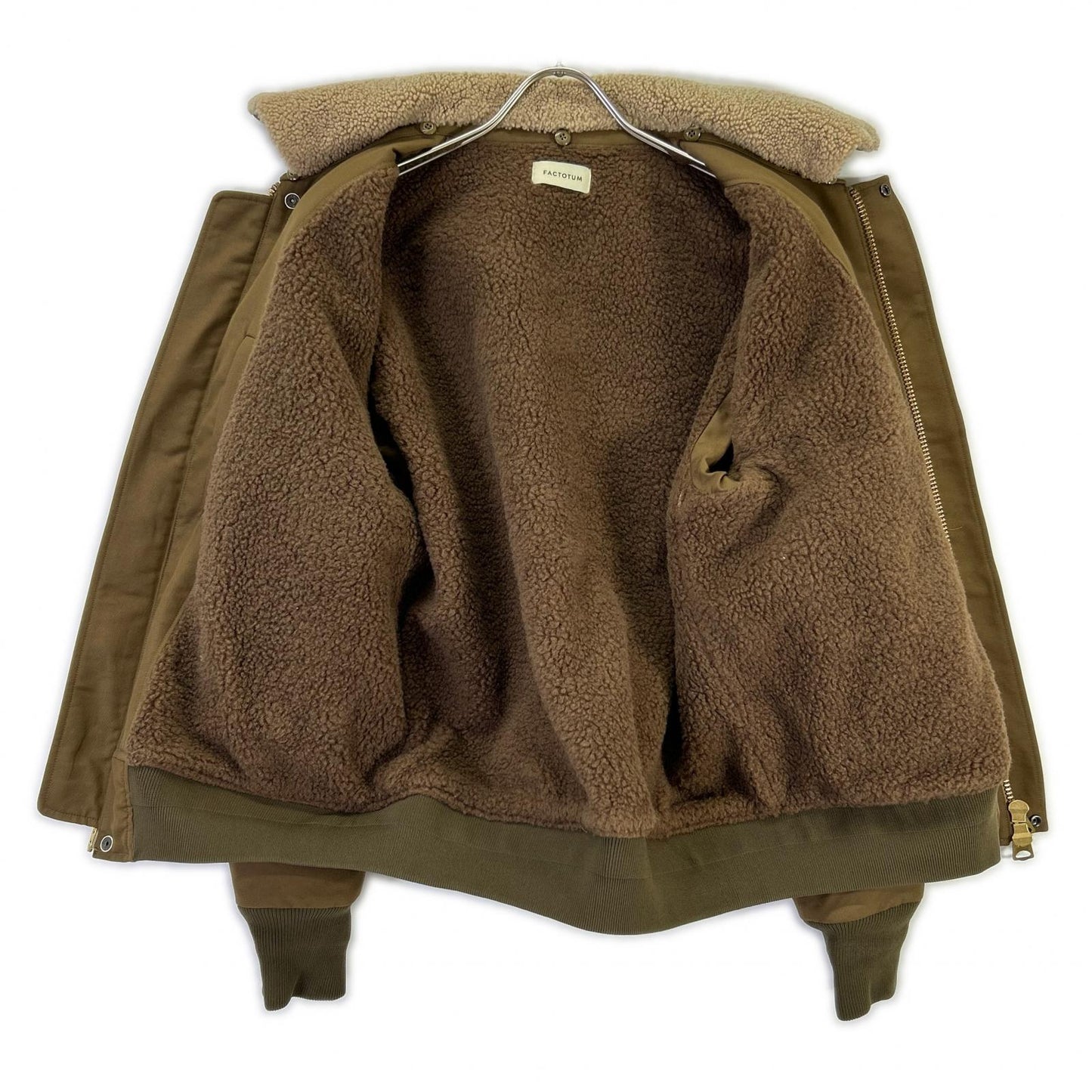 FACTOTUM ファクトタム 18AW 01020136 カーキブラウン フライトナイロンボンバーブルゾン ジャケット