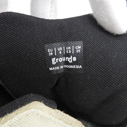 grounds グラウンズ 美品 MOOPIE NAZCA スニーカー シューズ レディース ブラック×ベージュ 25cm シューズ