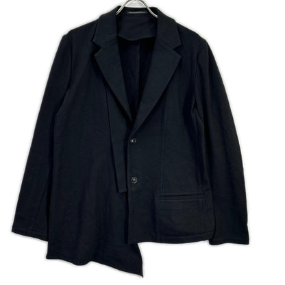 Y's ワイズ YL-J11-015 ブラック ASYMMETRIC COMBED FLEECE JACKET ジャケット