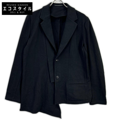 Y's ワイズ YL-J11-015 ブラック ASYMMETRIC COMBED FLEECE JACKET ジャケット