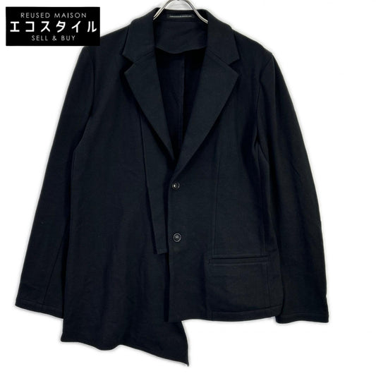 Y's ワイズ YL-J11-015 ブラック ASYMMETRIC COMBED FLEECE JACKET ジャケット