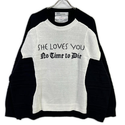 DAIRIKU ダイリク 25AW ブラック Docking Lettered Knit トップス
