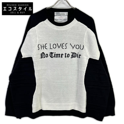 DAIRIKU ダイリク 25AW ブラック Docking Lettered Knit トップス