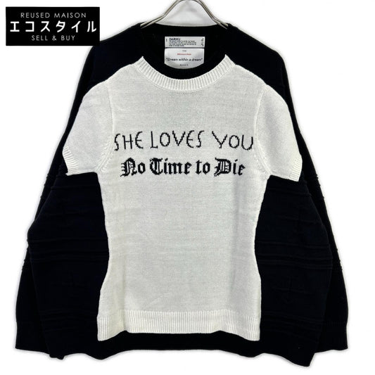 DAIRIKU ダイリク 25AW ブラック Docking Lettered Knit トップス