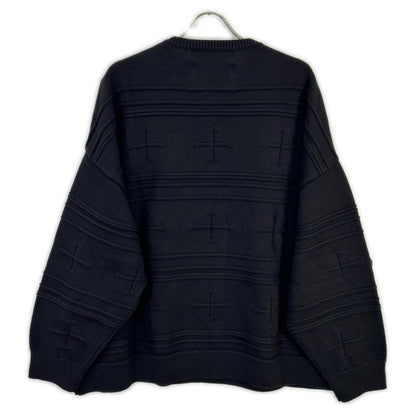 DAIRIKU 25AW Black Docking Lettered Knit Top