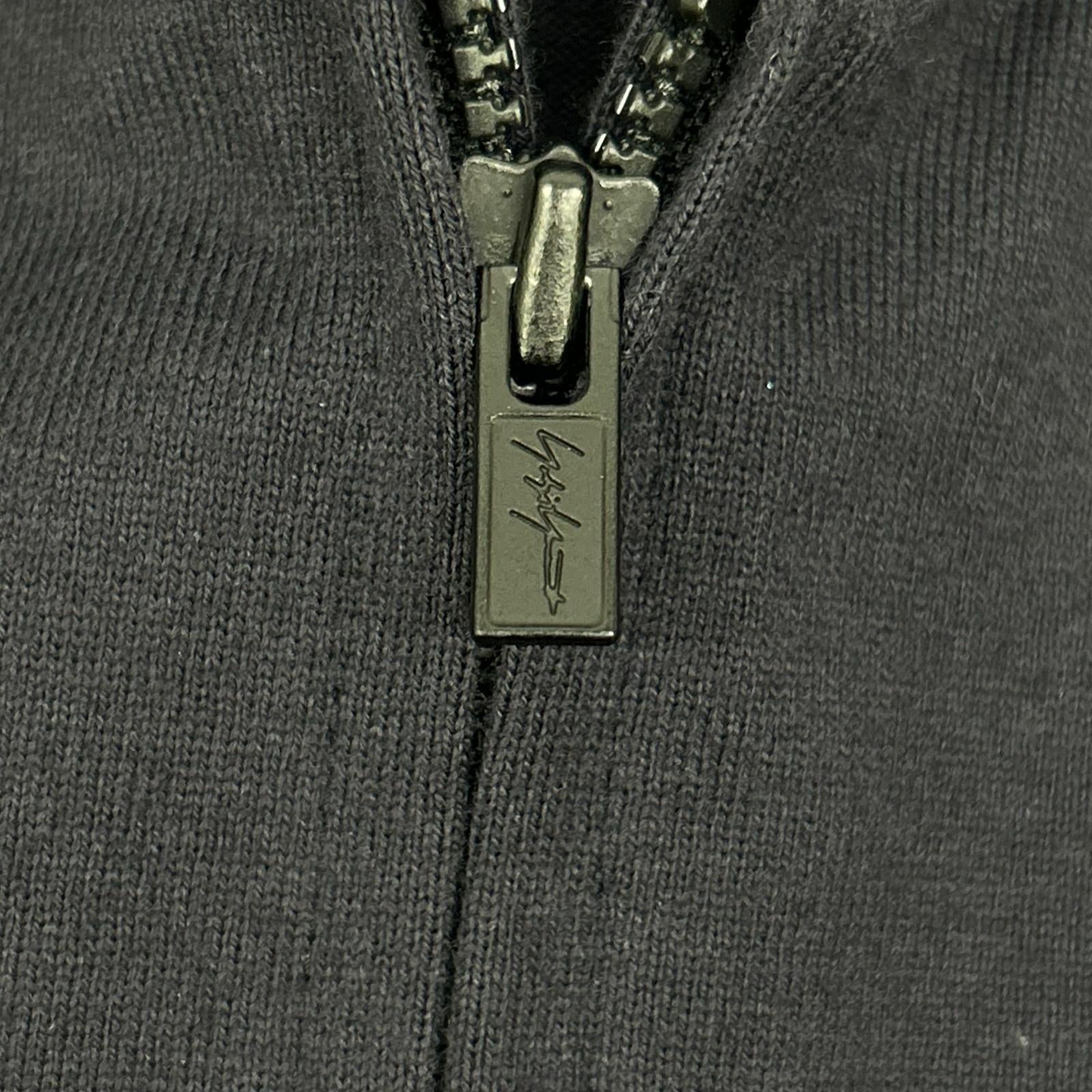 REGULATION Yohji Yamamoto レギュレーション ヨウジヤマモト ネイビー HIGH DENSITY JERSEY HOODED ZIP VEST ベスト