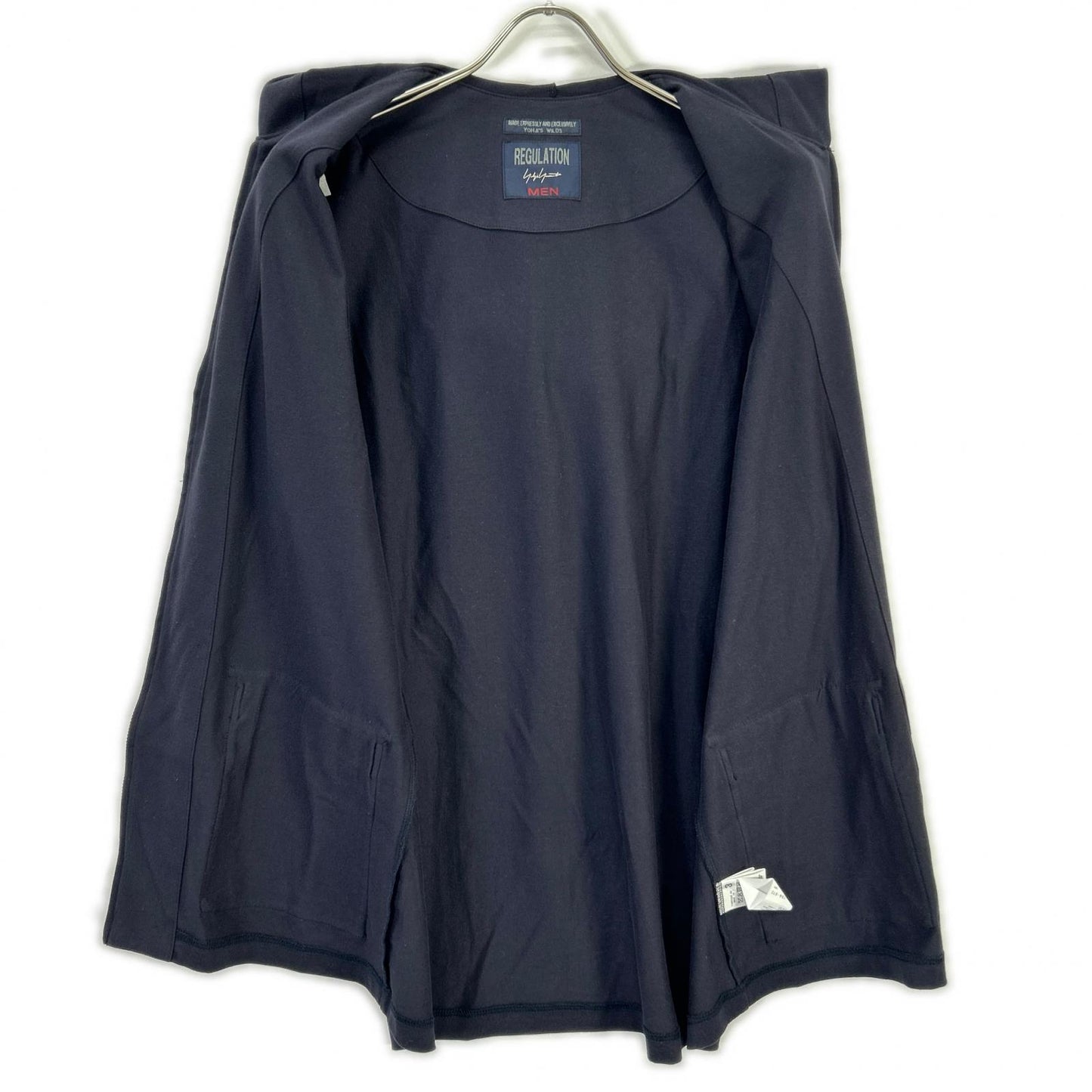 REGULATION Yohji Yamamoto レギュレーション ヨウジヤマモト ネイビー HIGH DENSITY JERSEY HOODED ZIP VEST ベスト