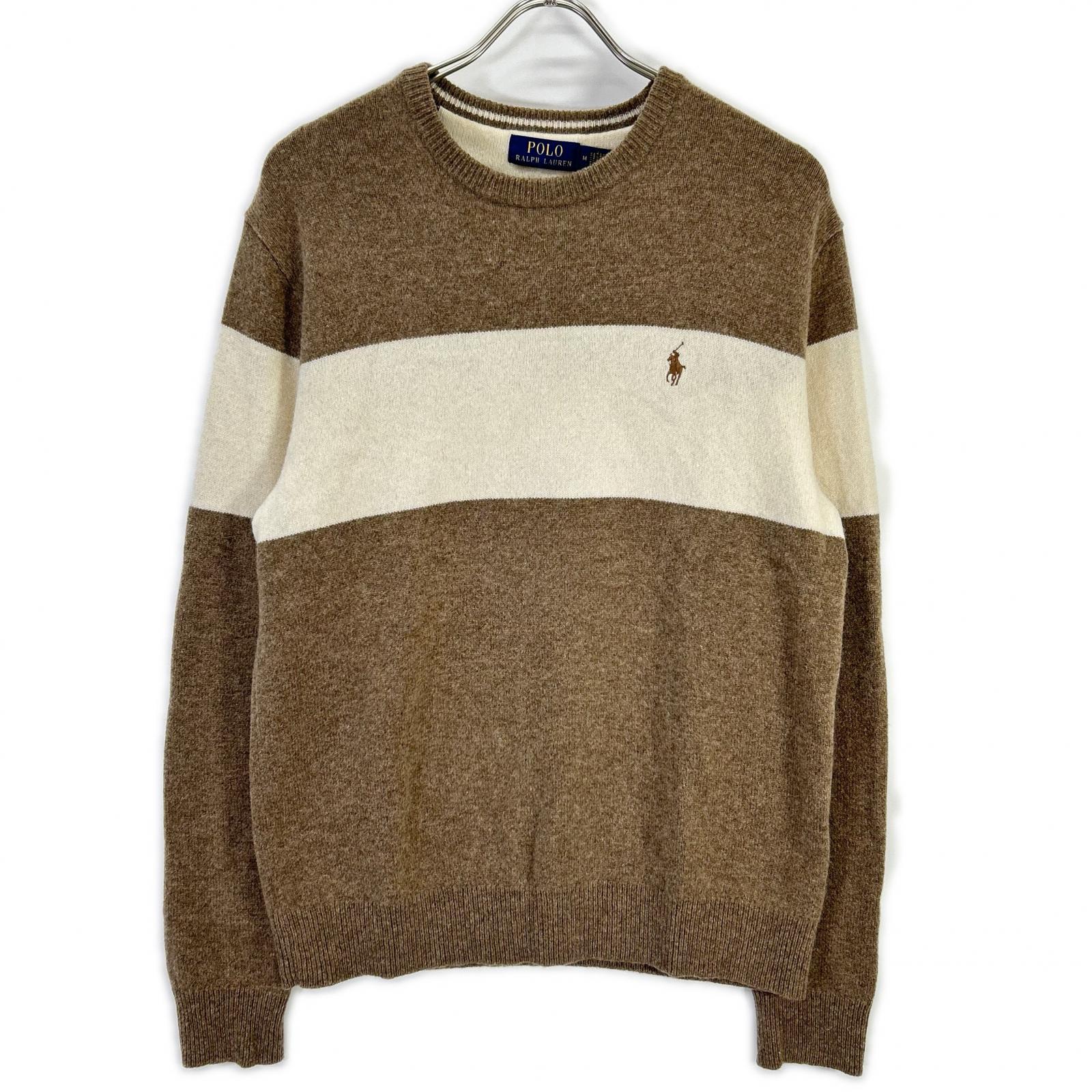 POLO RALPH LAUREN Polo Ralph Lauren Beige x White Border Wool Knit Top