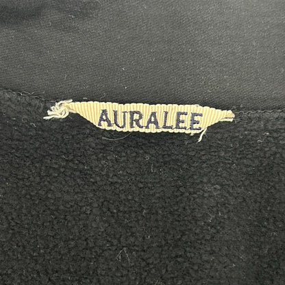 AURALEE 20AW A20AP01NU Black ELASTIC HIGH GAUGE SWEAT HALF ZIP Top