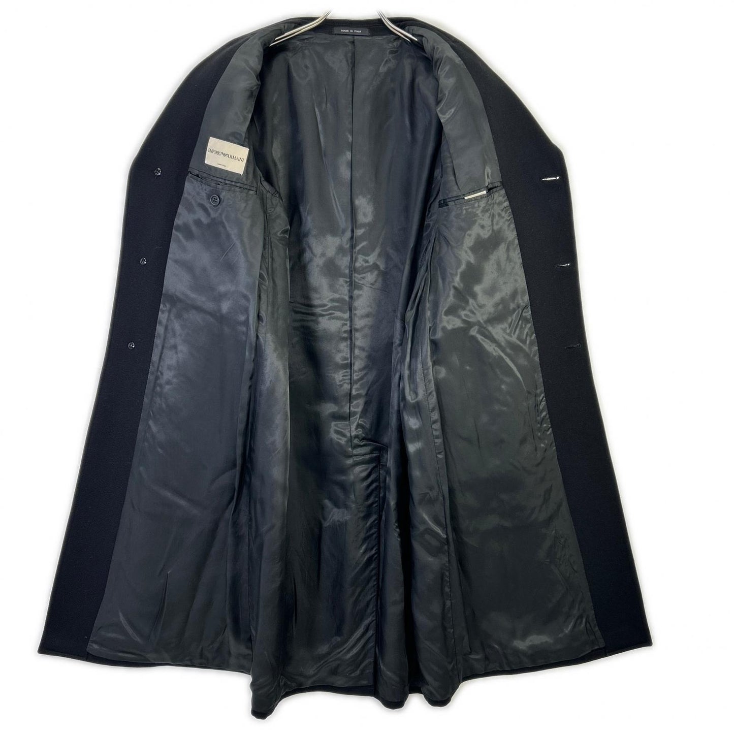 EMPORIO ARMANI Emporio Armani 20012 Black Wool Long Coat Coat