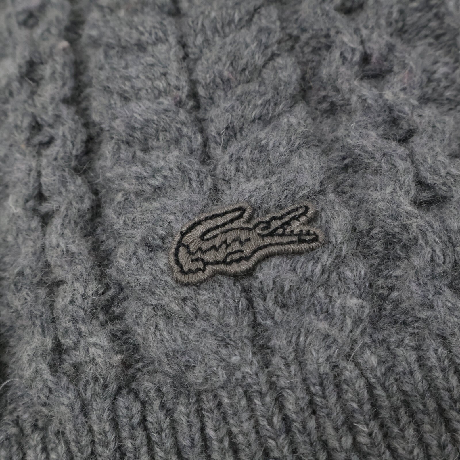 Lacoste ラコステ BF055EL グレー ニットダウンベスト ベスト