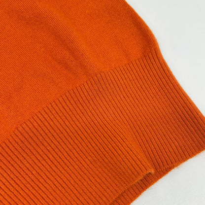 Loro Piana ロロピアーナ MAA4530 オレンジ Vネック長袖 95カシミヤ ニットカットソー トップス