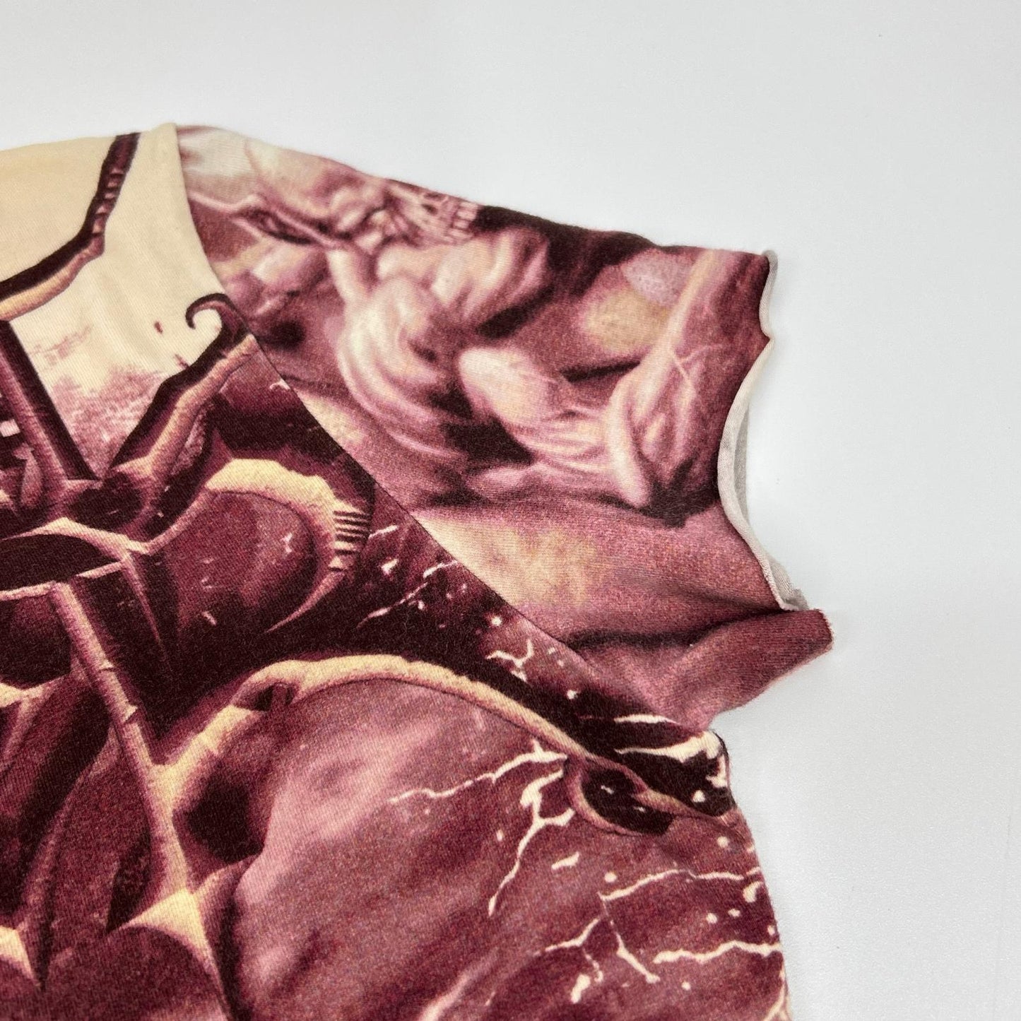 Jean Paul GAULTIER HOMME Jean Paul Gaultier Homme Red Satin Print T-Shirt Top