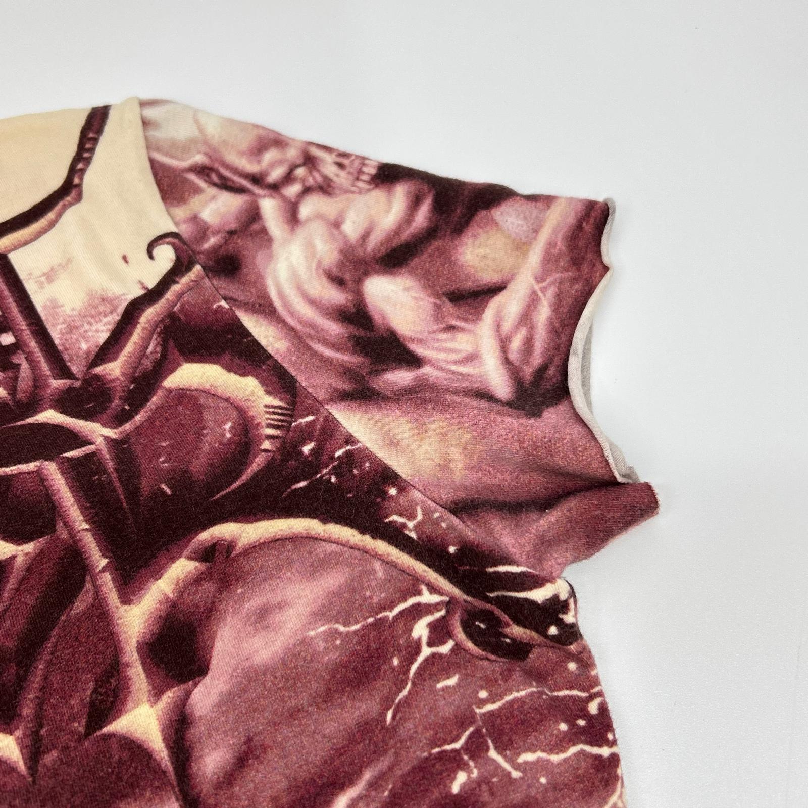 Jean Paul GAULTIER HOMME Jean Paul Gaultier Homme Red Satin Print T-Shirt Top