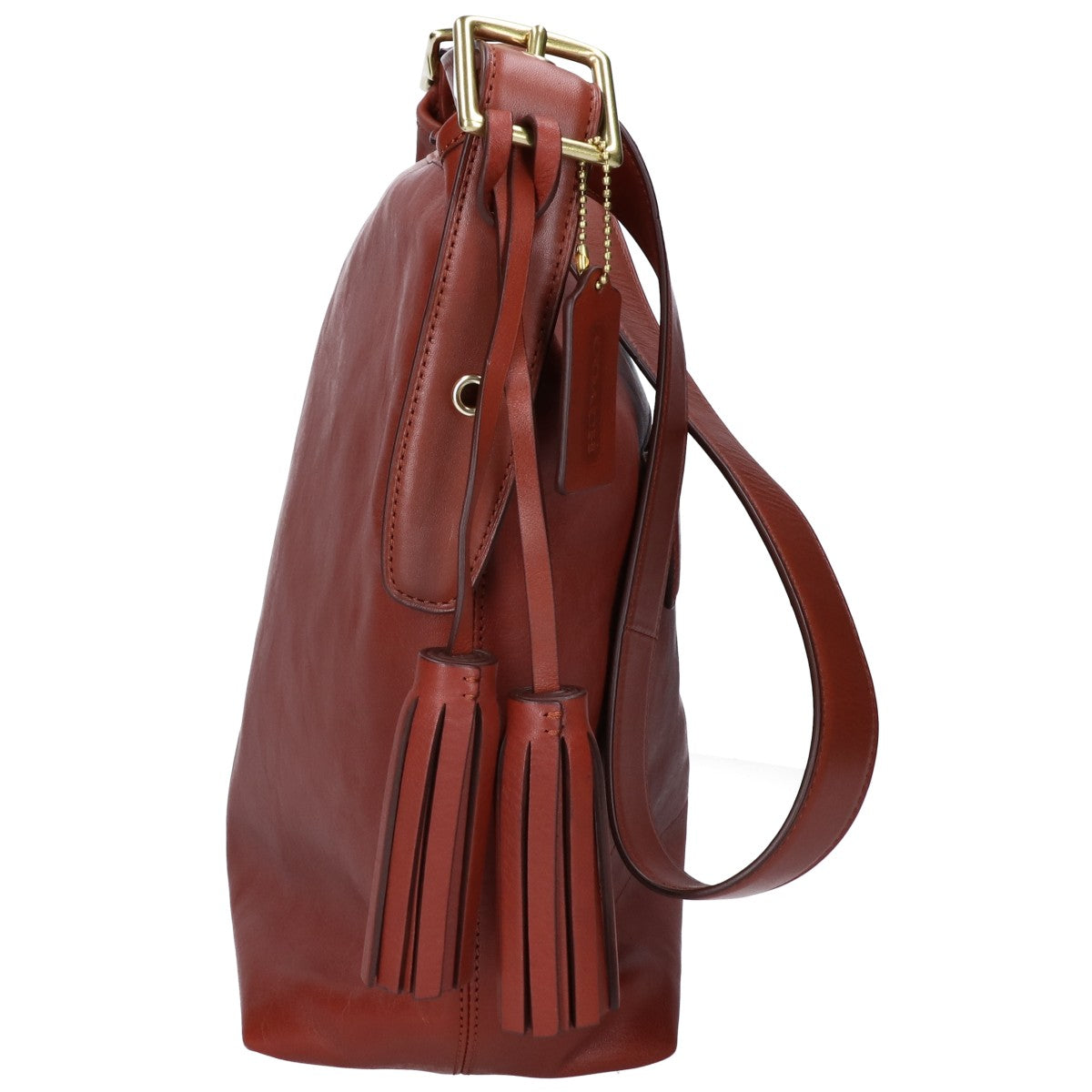 COACH コーチ 19889 ブラウン タッセルレザー ショルダーバッグ ショルダーバッグ
