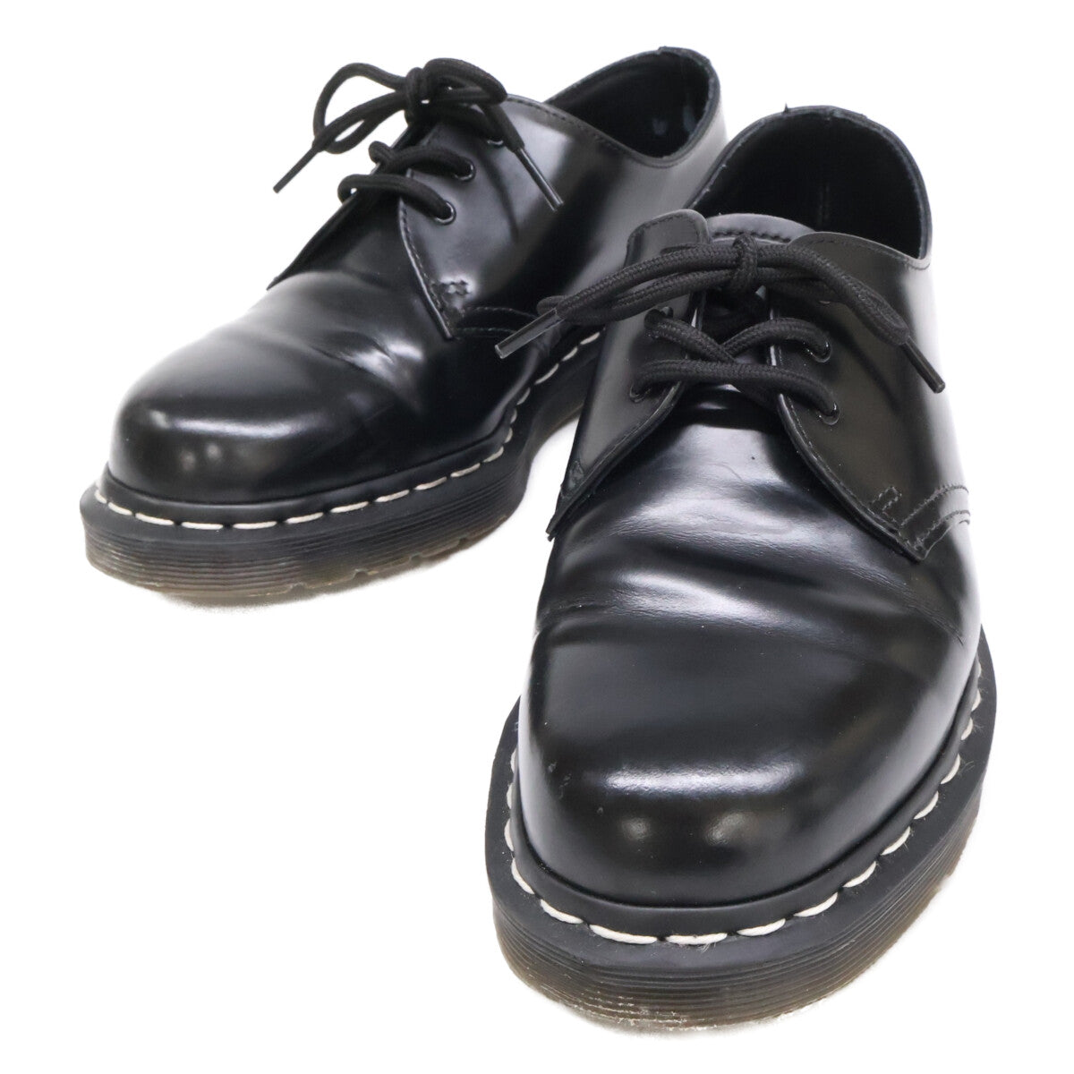 Dr. Martens 马丁靴 24757 1461 白色缝线 3 孔皮鞋 皮鞋