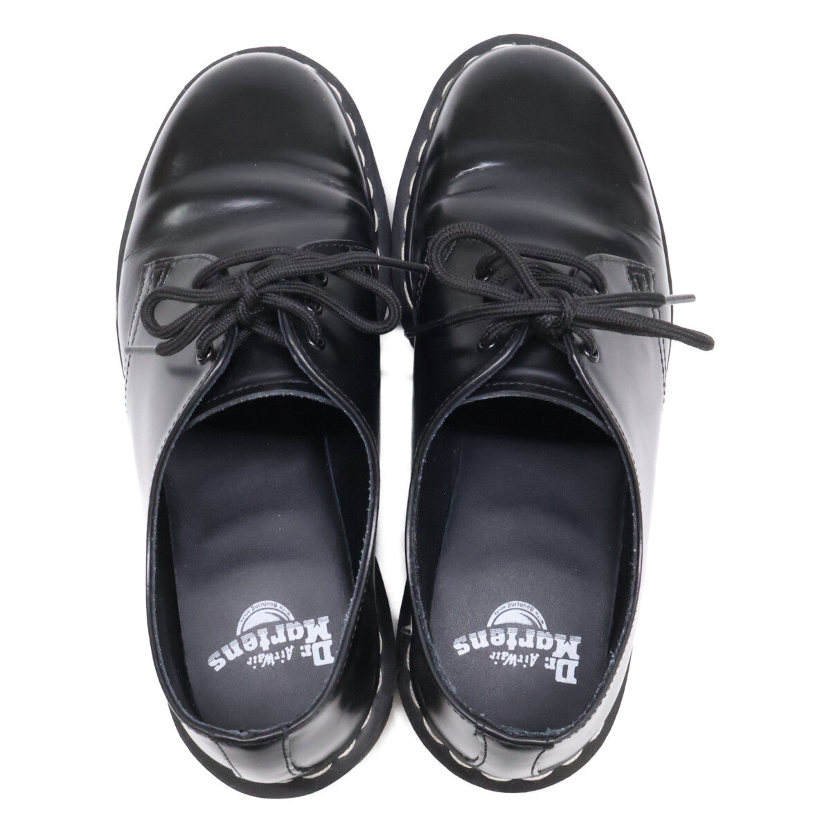 Dr. Martens 马丁靴 24757 1461 白色缝线 3 孔皮鞋 皮鞋