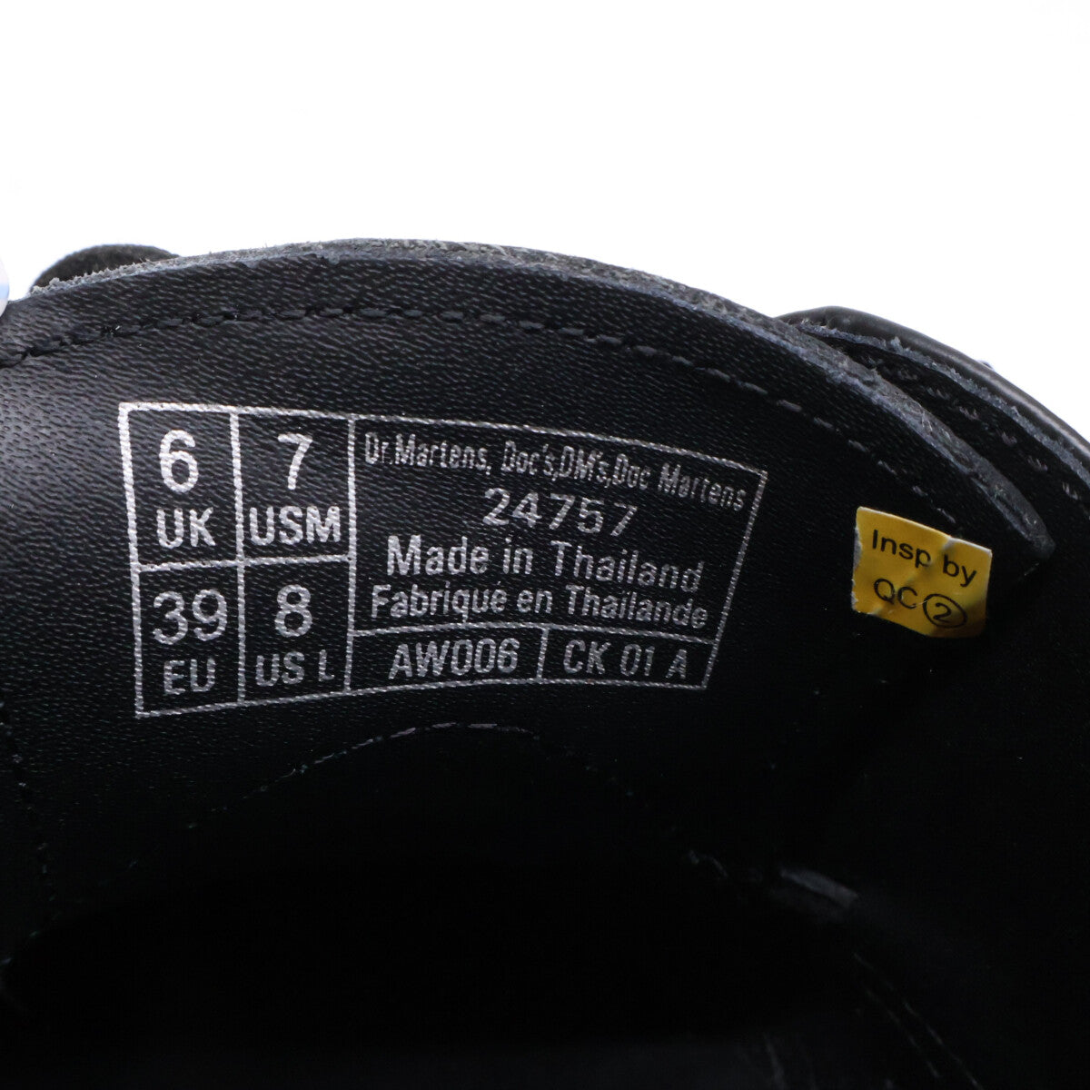 Dr. Martens 马丁靴 24757 1461 白色缝线 3 孔皮鞋 皮鞋