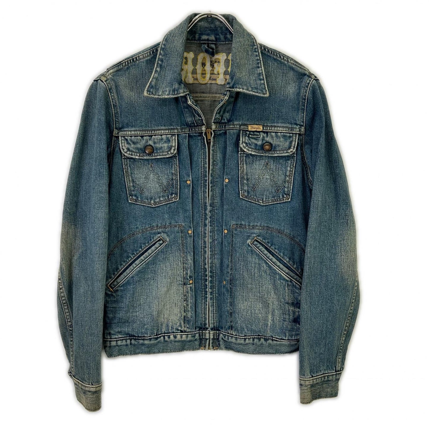 Wrangler ラングラー ブルー カリフォルニア刺繍 ジップ デニム ジャケット ジャケット