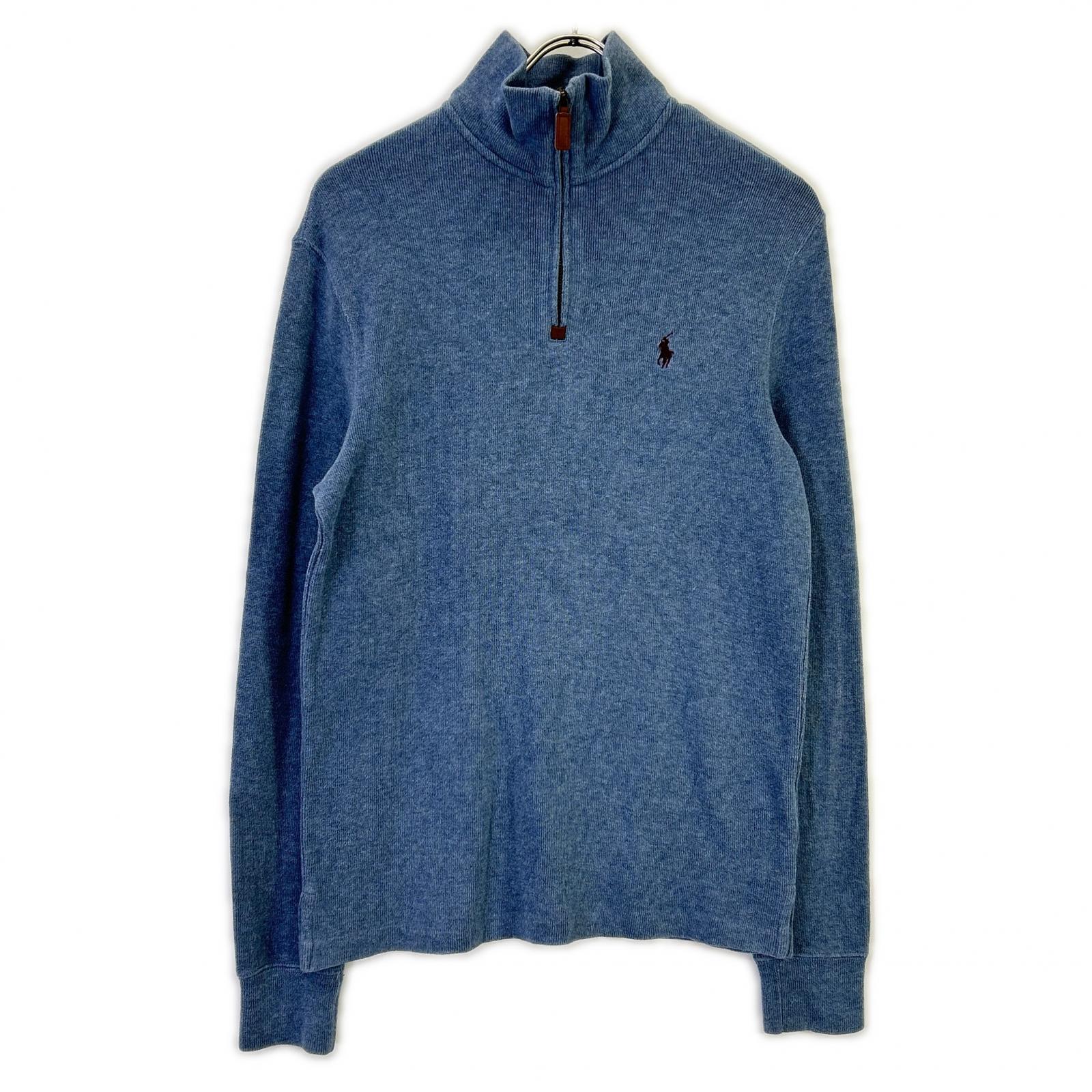 POLO RALPH LAUREN ポロ ラルフローレン ブルー ハーフジップ ニット