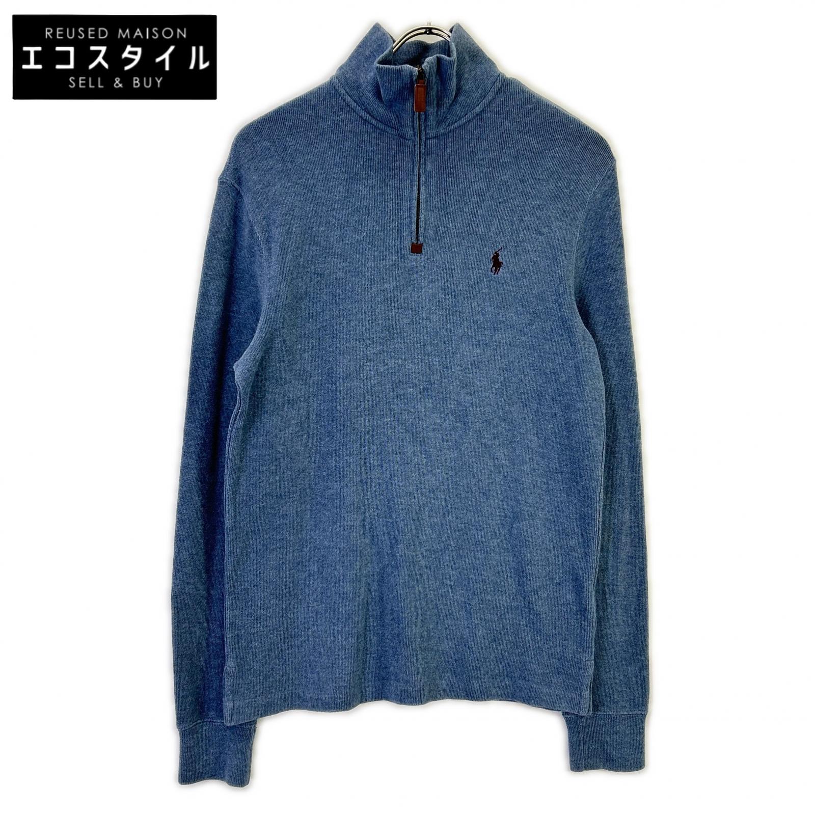 POLO RALPH LAUREN ポロ ラルフローレン ブルー ハーフジップ ニット