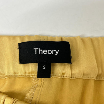 Theory セオリー イエロー クラッシュド サテン カーゴパンツ ボトムス