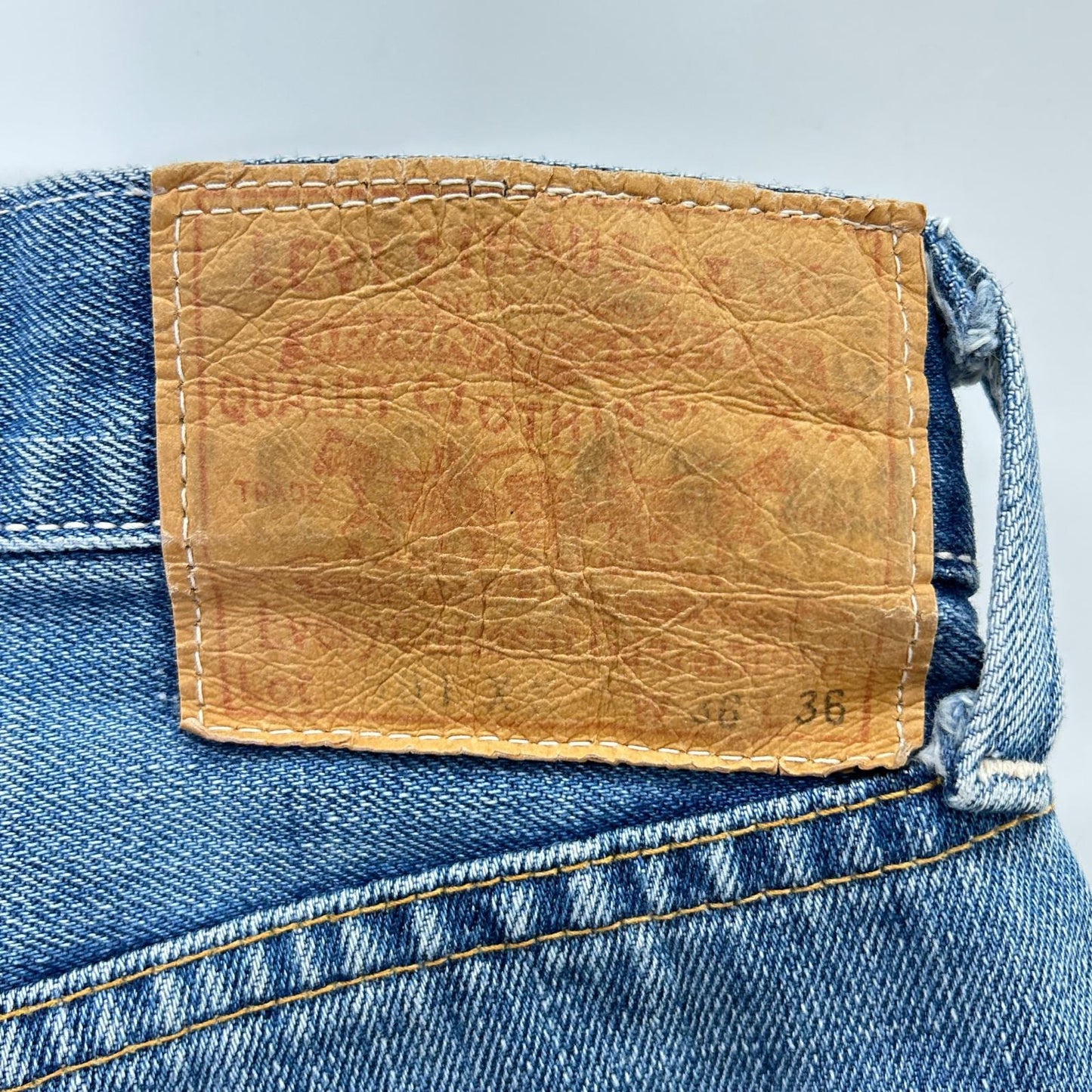 LEVI'S リーバイス 【VINTAGE CLOTHING】50154-0091 1954年 復刻 501XX ブルー ボタンフライ ダメージ加工デニムパンツ ボトムス
