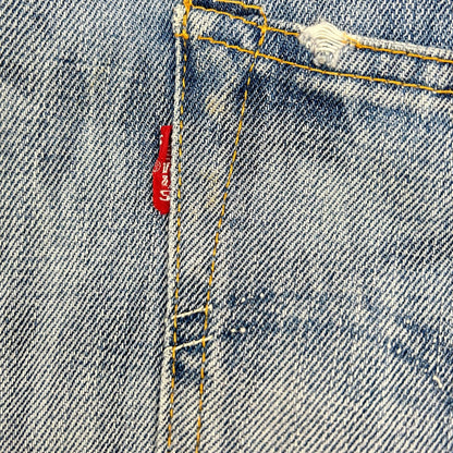 LEVI'S リーバイス 【VINTAGE CLOTHING】50154-0091 1954年 復刻 501XX ブルー ボタンフライ ダメージ加工デニムパンツ ボトムス