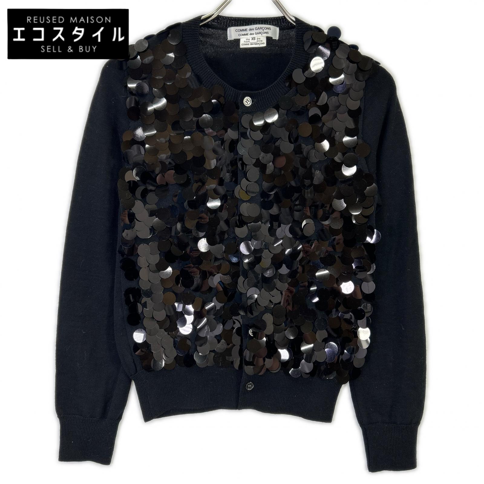 COMMEdesGARCONS COMMEdesGARCONS 川久保玲COMMEdesGARCONS（コムコム）RB-N012 黑色亮片开衫上衣