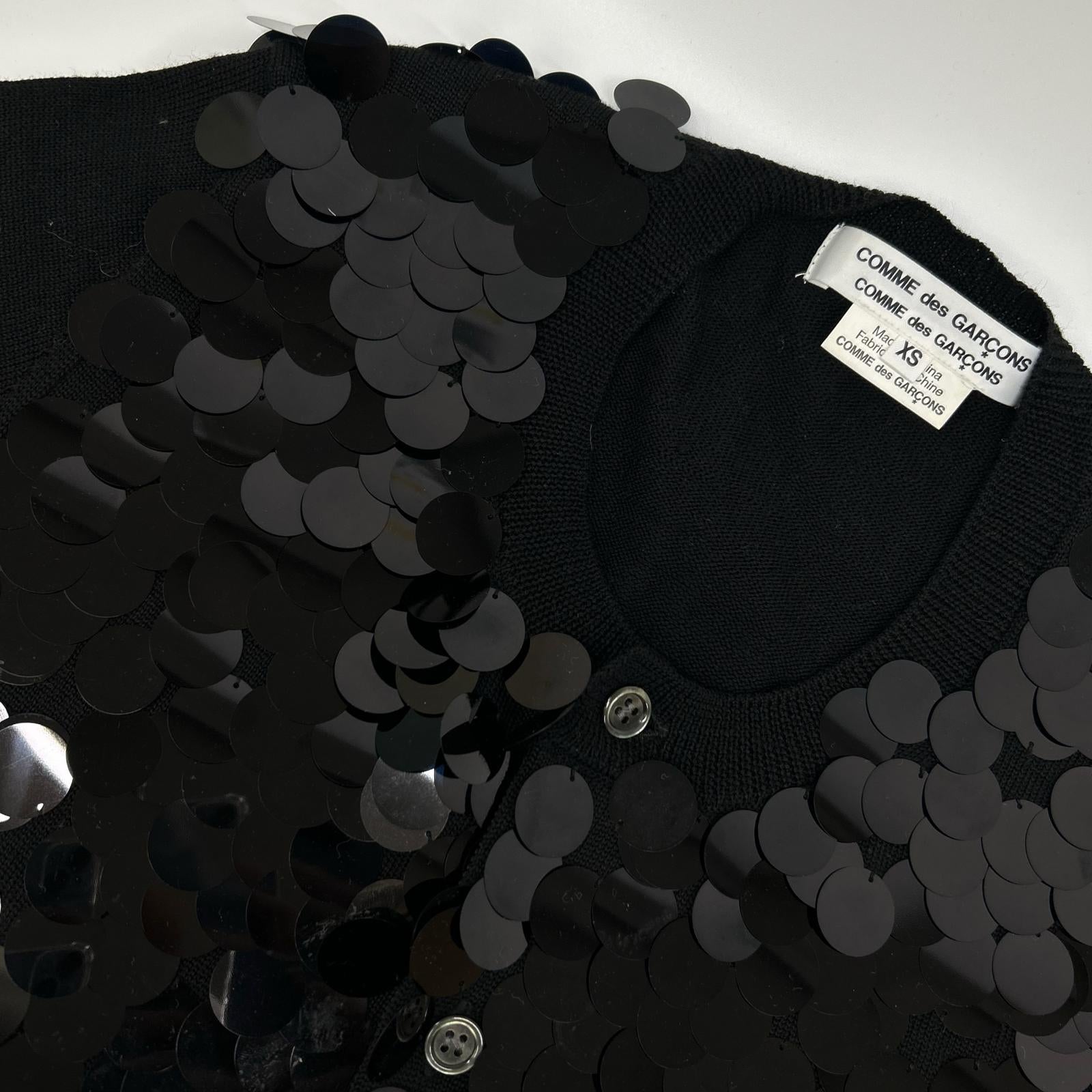 COMMEdesGARCONS COMMEdesGARCONS コムデギャルソンコムデギャルソン（コムコム） RB-N012 ブラック スパンコール カーディガン トップス