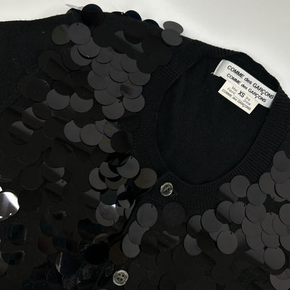 COMMEdesGARCONS COMMEdesGARCONS コムデギャルソンコムデギャルソン（コムコム） RB-N012 ブラック スパンコール カーディガン トップス