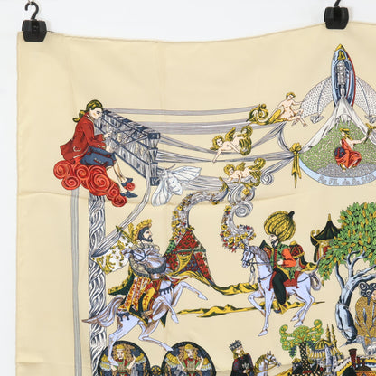 HERMES エルメス 【新品同様】Au FIL de la SOIE カレ90 シルク スカーフ
